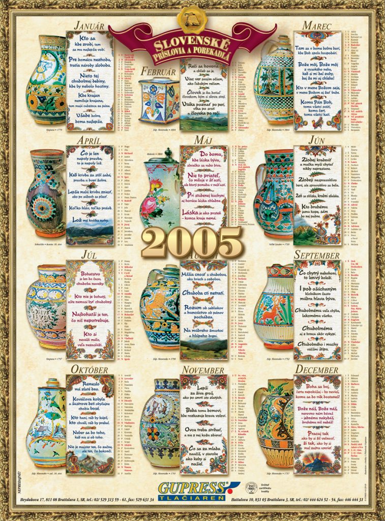 Gupress kalendar 2005